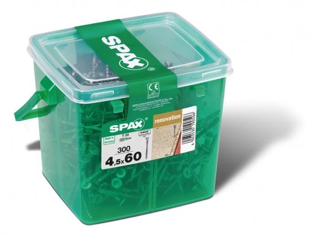 Tornillos de piso SPAX® WIROX bañera de cabeza plana contrahundida 4,5x60 mm 300 piezas