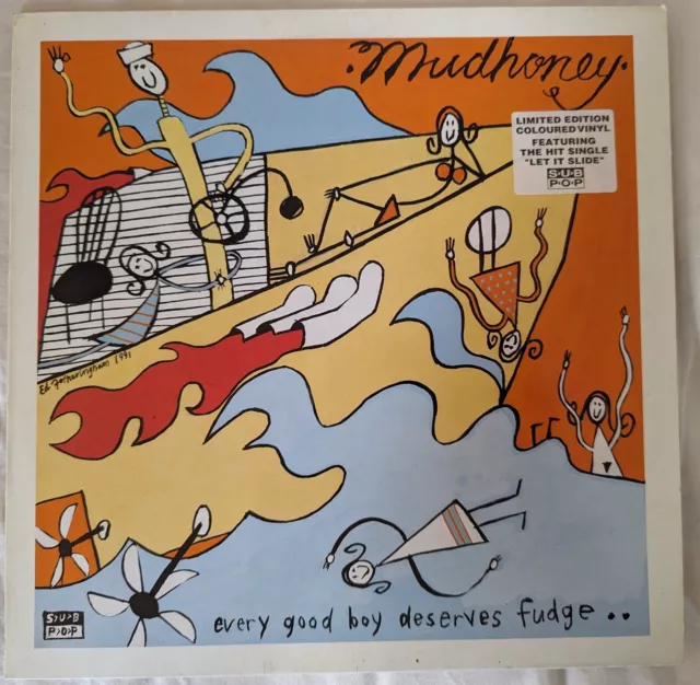 Mudhoney Every Good Boy Deserves Fudge 1st Press Ltd Grey Vinyl  Sub Pop Mint