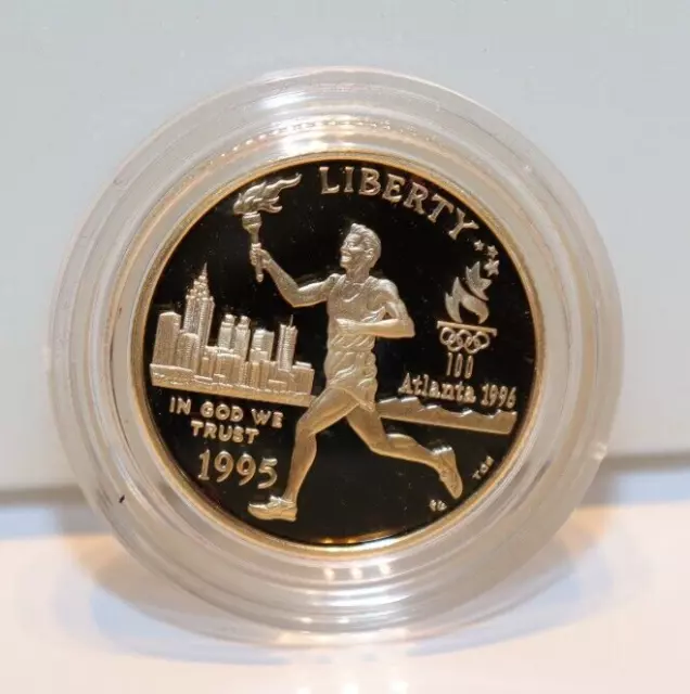 1995 W US $5 Gold Commemorative Coin .2419 AGW Torch Bearer