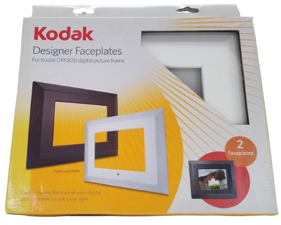 Placas faciales de diseño Kodak para Dpf800 espresso y blancas - nuevas