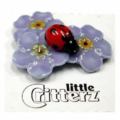 ➸ LITTLE CRITTERZ Insect Miniature Figurine Ladybug Forget Me Not