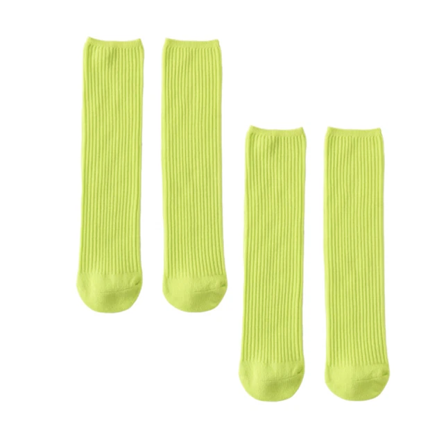 2 Pairs Half Calf Socks Calf Stocking Cotton Socks Boys Boy Socks Double Needle 2