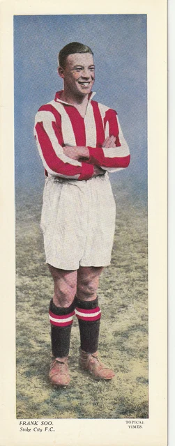 Topical Times Porträt Fußball Handelskarte Eric Frank Soo Stoke City