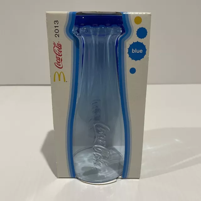 MCDONALD’S COCA COLA Blue Upside Down Glass 2013 - New In Box