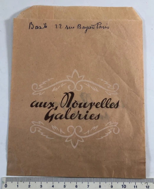Aux Nouvelles Galeries - Sachet papier publicitaire 10 x 15 cm - Vintage