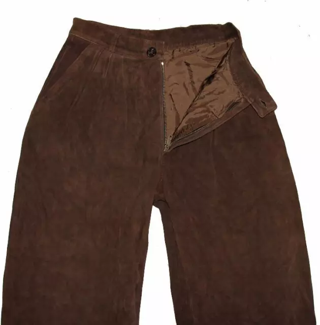 Zünftige Donne- Trachten- Kniebund- Pantaloni IN Pelle/Pantaloni Costume " Braun 3