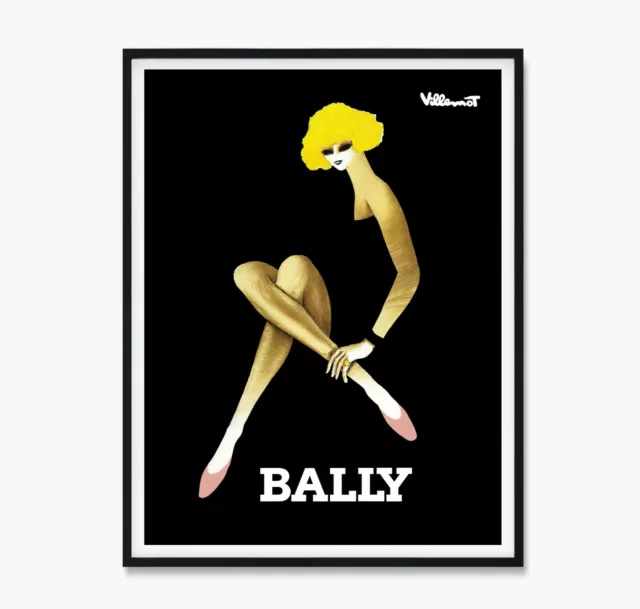 Bally Blonde Print, Bally Poster, Bally Woman Art, Bernard Villemot Canvases