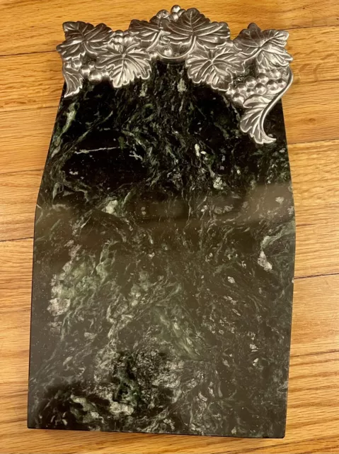 Lenox GRAPE WEAVE Dark Green Marble Cheese Cutting/Serving Board D1