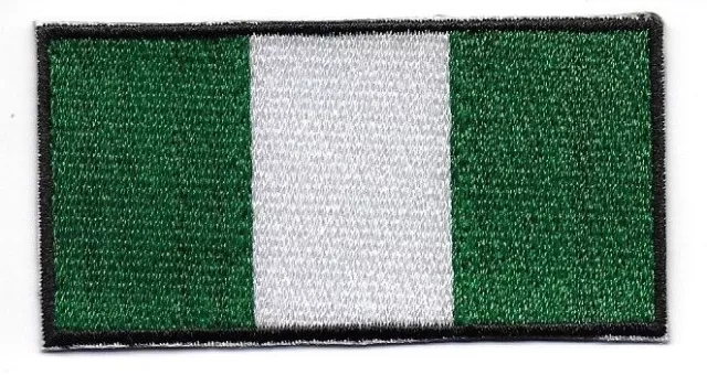 NIGERIA Flag Iron on Sew on Patch Badge FREE UK POSTAGE