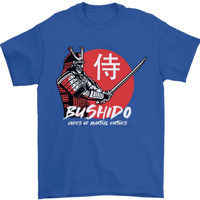 T-shirt da uomo Bushido Samurai Warrior Sword Ronin MMA cotone Gildan 9