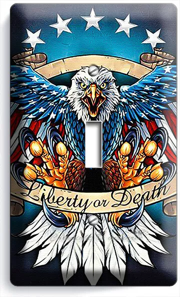 Bald Eagle American Flag Wings 1 Gang Light Switch Cover Wall Plates Room Decor