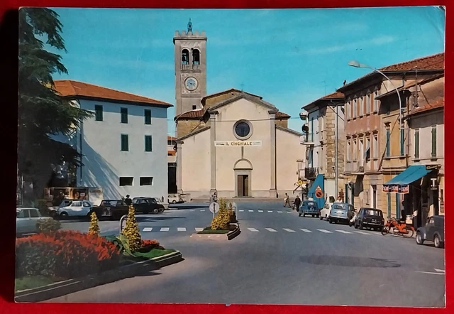Cartolina S. Rocco Larciano Piazza 4 Martiri E Via Roma