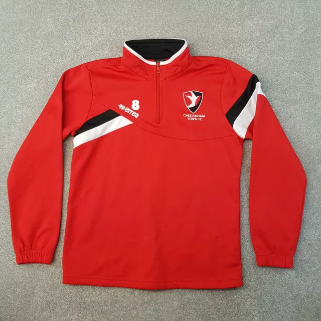 Cheltenham Town Mens 1/4 Zip Top XS Red Errea Mid Layer Football Training #8