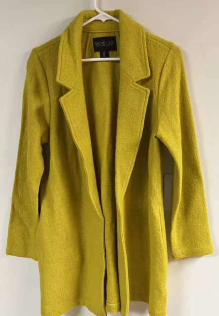 Rachel Zoe M wool blend chartreuse color unlined jacket $$REDUCED$$