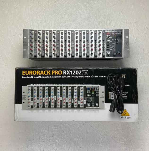 BEHRINGER EURORACK PRO RX1202FX Premium Rackmount Mixer With Effects w