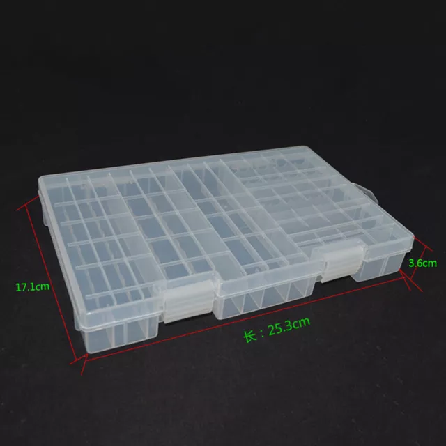 Organizer Portable Transparent Battery Holder Plastic Case Storage Box-