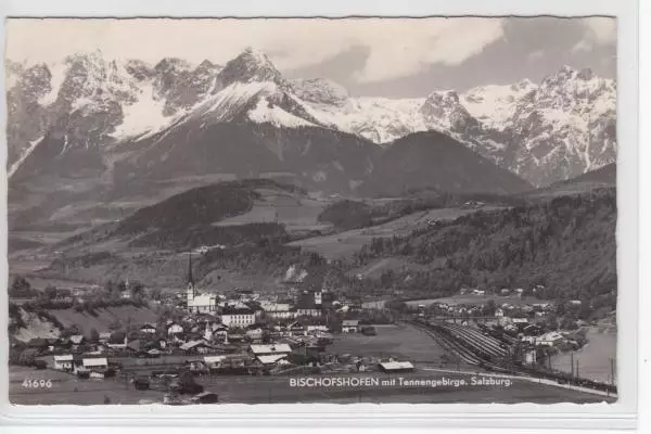 AK Bischofshofen mit Tannengebirge, 1955