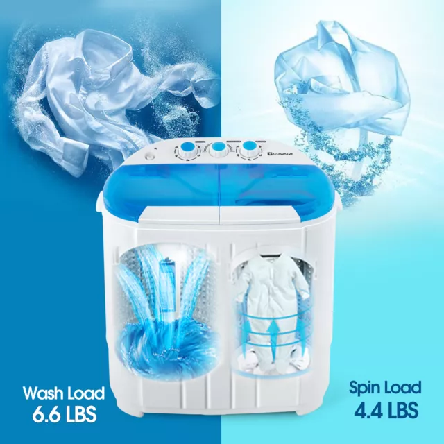 Portable Washing Machine Mini 5kg Twin Tub Dorm Compact Dryer Laundry Washer 3