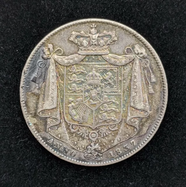 1837 Half Crown Coin King William Iv United Kingdom