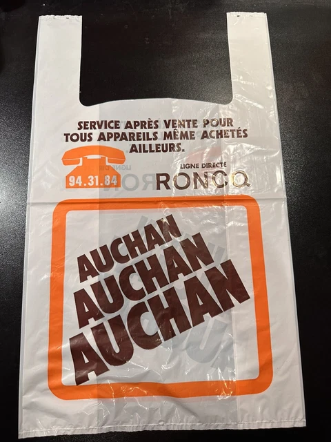 Sac Plastique Publicitaire Vintage Supermarché Mammouth - Années 1970, Occasion Rare Et Rétro
