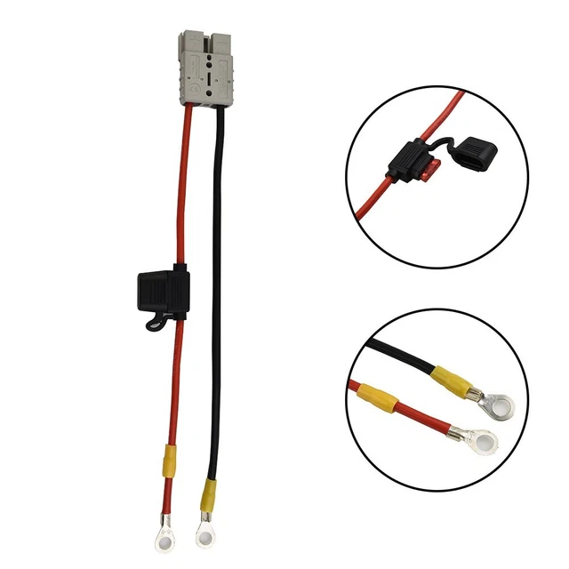 1x14AWG 50Amp Fit For Anderson Plug Extension Cable 300mm Waterproof Rubber Seal