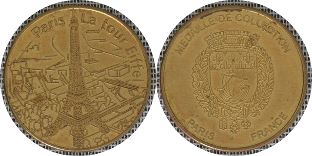 FRANCE PARIS Tourist Token - Parios La tour Eiffel Medaille de Collection