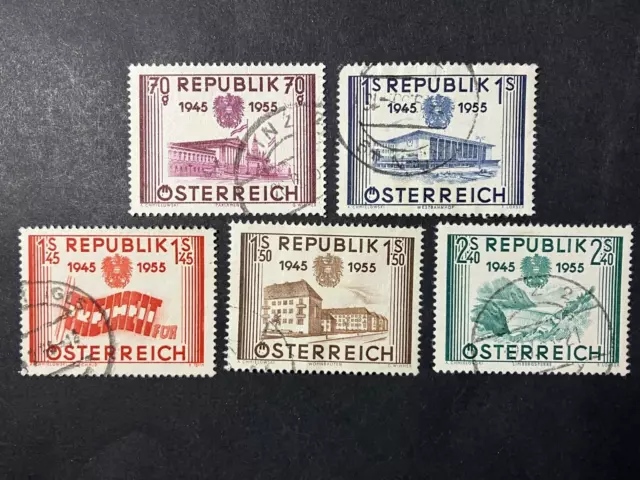 Mi 1012-1016 Satz Österreich 1955