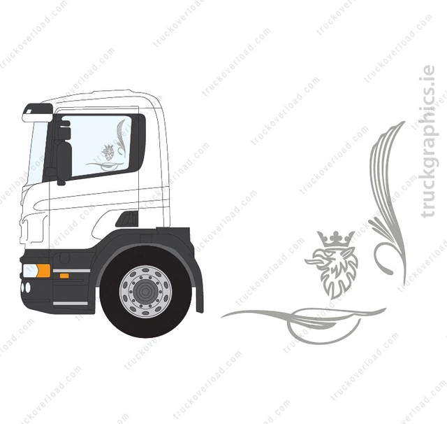 SCANIA GRIFFIN SIDE window Sticker,Streamline,Graphic R/S Series,Next ...