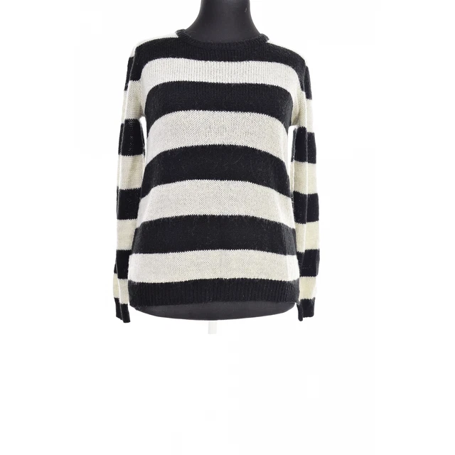 H&M Nero, Grigio Acrilico Donna Maglione Manica Lunga Eu 40, UK 12, US 8, E 44
