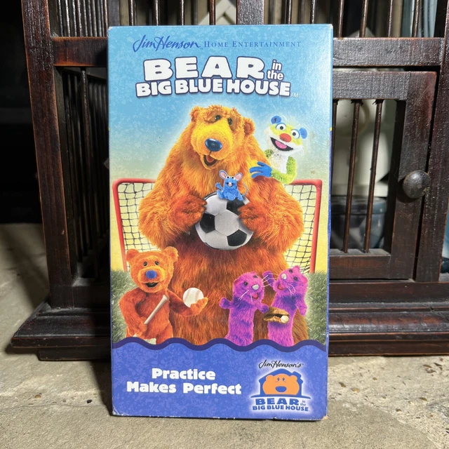 JIM HENSON BEAR in the Big Blue House Practice Makes Perfect 2003 VHS ...