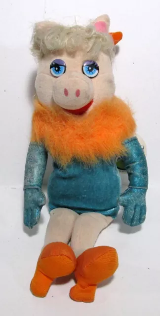 Vintage Jim Henson TM Miss Piggy Stuffed Plush Muppet's Doll Dress-Up Toy Nanco