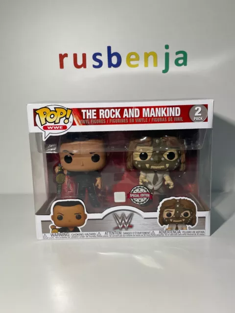 Funko Pop! WWE The Rock and Mankind Special Edition 2 Pack