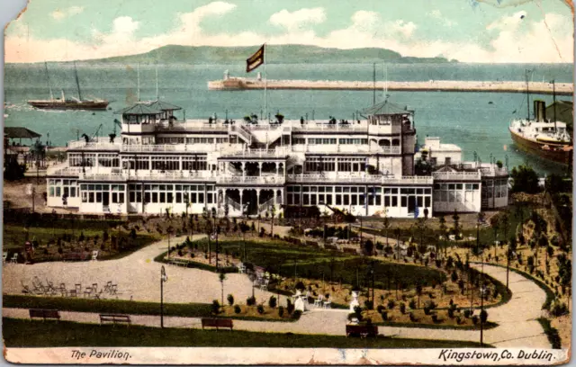 Vintage C 1905 The Pavilion Kingston Dun Laoghaire Dublin Ireland Irish Postcard