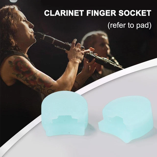 5pcs Clarinet Thumb Rest Covers Finger Rest Protective Pads (Light Blue)