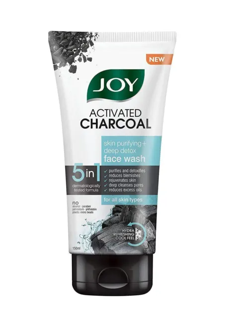 Lavado facial con carbón activado Joy 150 ml limpieza profunda