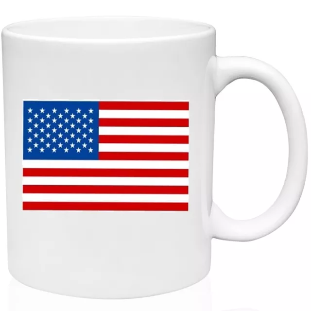 11oz Printed Coffee Mug Tea Mug Water Cup Ceramic Milk Mug American Flag Mug