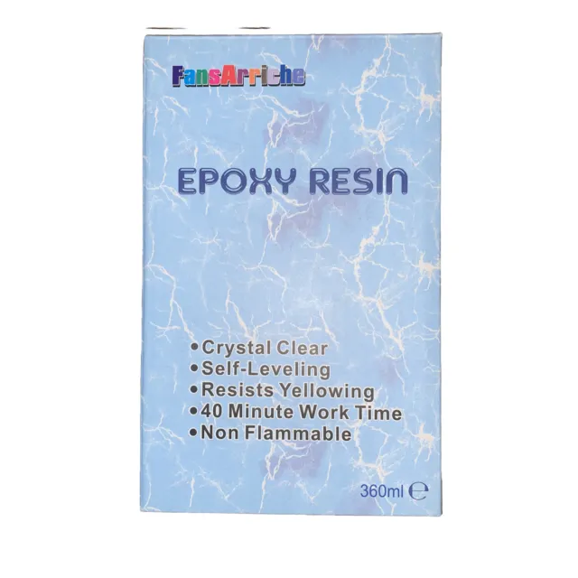 Epoxidharz Set Epoxy Resin Fans Arriche 360ml  Kunst Harz Wasser Kristallklar