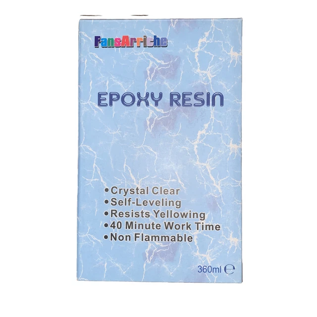 Epoxidharz Set Epoxy Resin Fans Arriche 360ml  Kunst Harz Wasser Kristallklar