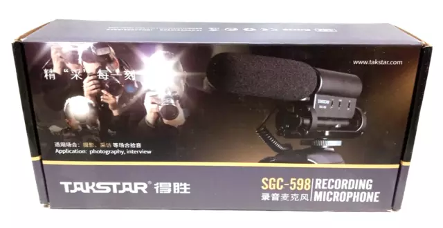 Takstar SGC-598 Shotgun Video Microphone Camera Interview Recording Mic for DSLR