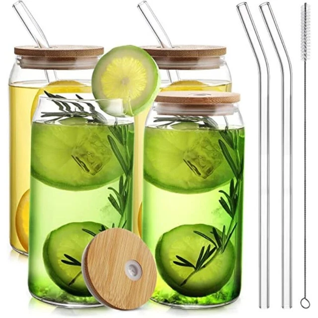 Tazas de vidrio vasos de cerveza vasos para beber café helado taza de té para taza de cóctel 20 oz