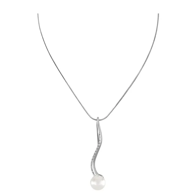 Majorica Sterling Silver OMC2049SW SPIRAL NECKLACE 1405