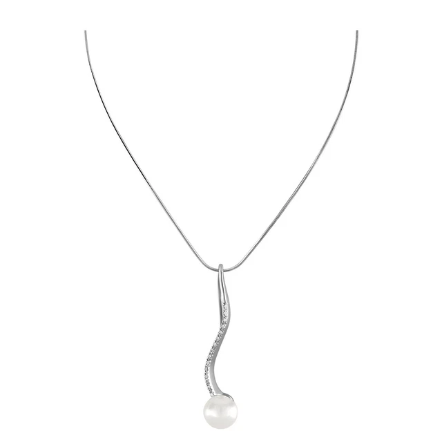 Majorica Sterling Silver OMC2049SW SPIRAL NECKLACE 1405 Majorica Sterling Silver OMC2049SW SPIRAL NECKLACE 1405