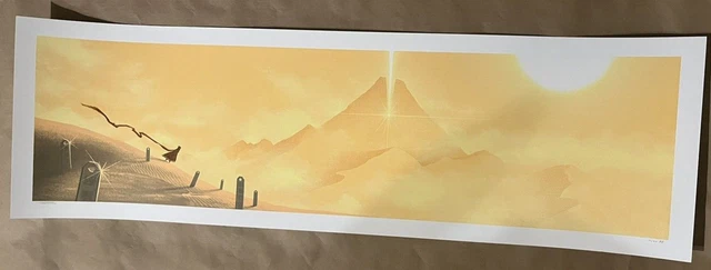 SIGNED Journey videogame Poster thatgamecompany Sony JC Richard Playstation art