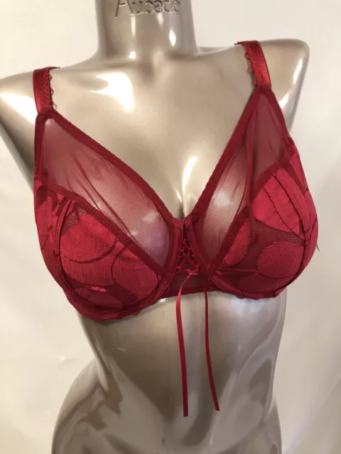 Soutien Gorge Femme Barbara Style Effeuillage Taille 90E Couleur Rouge Neuf !!!