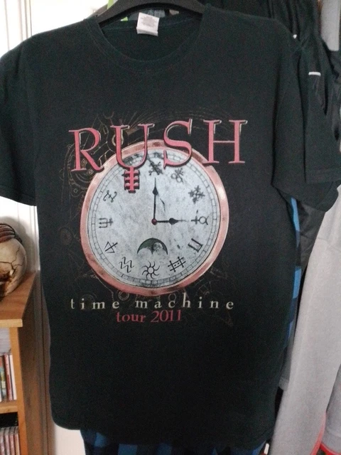 RUSH TIME MACHINE World Tour 2011 Official Medium Black T Shirt