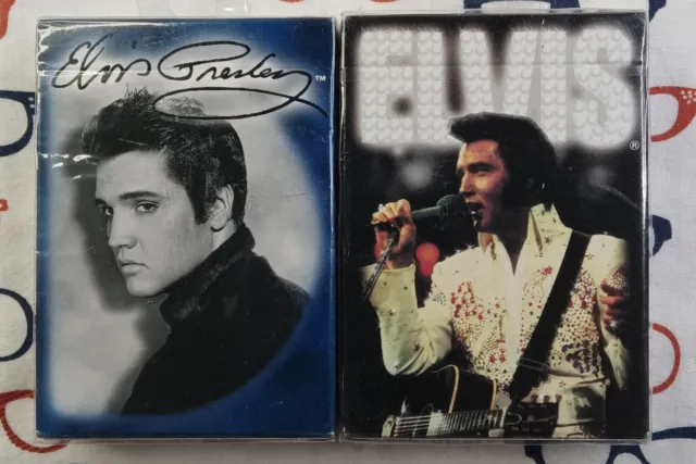 Lot of 2 Elvis Presley Photos Bicycle Playing Card Decks 2000 - New/Sealed