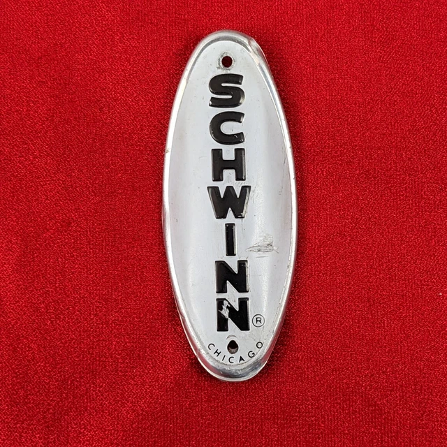 VTG Schwinn Chicago Headbadge Brand Emblem 1970s NICE VTG Schwinn Chicago Headbadge Brand Emblem 1970s NICE