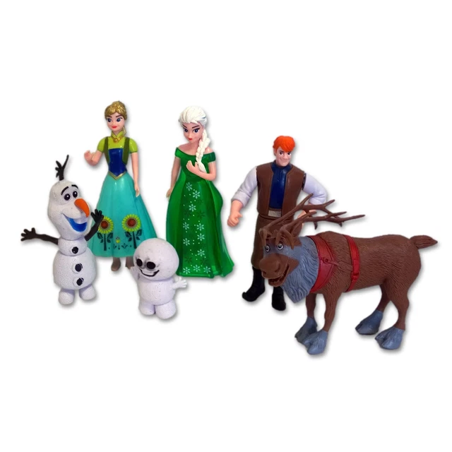 Set 6 Caractères FROZEN FEVER Avec Anna Elsa Olaf Disney Gâteau cake toppers