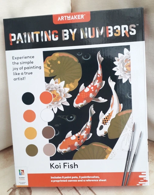 Juego de pintura de peces koi por números