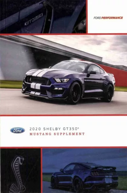 2020 Ford Shelby GT350 Mustang Owners Manual Supplement User Guide